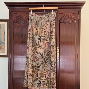 J. Jill Leaf Print Maxi Skirt